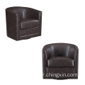 Chaise à bras pivotant brun foncé Chaises de salon